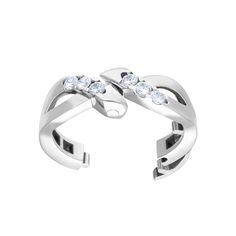 "Relationship Celebration Arthritis Ring \"This sterling silver arthritis ring makes a striking engagement or wedding band, promise ring, or anniversary gift for your significant other. Studded with sparkling cubic zirconia in a fluid double-curve design, it's eye-catching yet elegant. The ring opens with a hinge and locks discreetly at the bottom side, bypassing any problems fitting over swollen knuckles.\" It's an enduring way to celebrate your relationship, whether you're longstanding partner Fine Jewelry Bypass Ring With Tension Setting For Promise, Promise Jewelry With Tension Setting And Open Band, Promise Jewelry With Tension Setting In Open Band, Sterling Silver Diamond Ring With Tension Setting For Anniversary, Silver Open Ring With Diamond Accents For Wedding, Silver Wedding Ring With Tension Setting Diamond, Silver Diamond Wedding Ring With Tension Setting, Diamond White Open Promise Ring, Anniversary Couple Rings With Brilliant Cut Cubic Zirconia