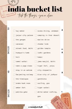 India bucket list: tick the things you've done Things To Do In A Diary, Need To Do List, Goa Bucket List, Bucket List Captions, Indian Bucket List, India Bucket List Challenge, Mumbai Bucket List