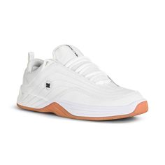 DC Shoes Williams Slim - White / Gum DC Shoes Williams Slim is a true icon of Stevie Williams’ legacy, first releasing in 2000, this shoe set itself apart with its sporty design with hip hop and street cultural influences. Flaunting a clean white leather upper with black detailing set against a white and gum sole unit. Iconic upper stitch detailing creating those flowing lines, we know and love Reinforced toe panelling with triple-stitching for reduced blow-outs Moulded TPR top eyelet and moulded TPR branding detailing on the outer side panel Perforated detailing on the inner side panel giving breathability along with the mesh lining Padding in the tongue and collar with extra support for your Achilles Pull tab on the heel that features a branding prin that’s similar to the branding print White Streetwear Basketball Shoes, Dynamic Sneakers With Rubber Waffle Outsoles For Streetwear, Modern Skate Shoes With Gum Sole For Streetwear, White Hip Hop Skate Shoes For Streetwear, Dynamic White Sneakers For Streetwear, White Urban Sneakers For Streetwear, White Rubber Sole Skate Shoes For Streetwear, Urban Streetwear Basketball Shoes With Waffle Outsoles, Hip Hop Low-top Sneakers For Streetwear