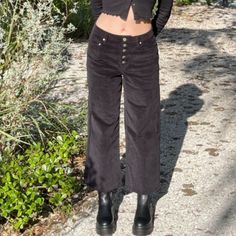 -Forever21 Black Corduroy Wide Leg Pants -Discontinued/Rare And Hard To Find -Nwt. No Flaws -Size: L -99%Cotton, 1% Spandex Grunge Full-length Bottoms For Fall, High Rise Grunge Pants For Fall, Grunge Full Length Pants For Fall, Edgy Bottoms With Button Closure For Fall, Winter Grunge Straight Leg Bottoms, Fall Grunge Pants, Grunge Pants For Fall Night Out, Grunge Pants For Night Out In Fall, Grunge Bottoms For Fall Night Out