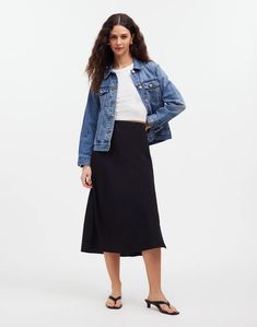 The Layton Midi Slip Skirt Silk Slip Skirt, Midi Slip Skirt, Sequin Midi Skirt, Midi Skirt Pattern, Madewell Skirt, Silk Midi Skirt, Striped Midi Skirt, Midi Flare Skirt, Slip Skirts