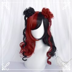 Fantasy Hair Wigs & Extensions, Women Vampire Wig, Cute Wigs Short, Cute Goth Wigs, Evil Hairstyles, Cute Curly Hair, Cute Long Hairstyles, Gothic Hair Accessories, Cute Wigs