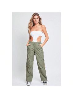 Add style, comfort, and versatility to your pant collection with our women's elastic waist cargo pants. This relaxed-fit cargo pant is constructed with lightweight cotton fabric for maximum comfort and versatility. Our cargo pants for women have a relaxed leg, baggy fit from hip to hem, and are full-length with a drawstring hem for an option to wear open or tied for a cinched ankle. Detailed with two classic side patch front pockets, and two ring closure front and back pockets these cargo pants Khaki High-waisted Cargo Parachute Pants, Wide Leg Relaxed Fit Cargo Sweatpants, Utility Wide Leg Cargo Style Sweatpants, Relaxed Fit Wide Leg Cargo Sweatpants, Utility Wide Leg Cargo Sweatpants, Utility Cargo Style Wide Leg Sweatpants, Spring Wide Leg Cargo Pants With Pockets, Relaxed Fit Straight Cargo Pants, Cotton Cargo Parachute Pants With Straight Leg