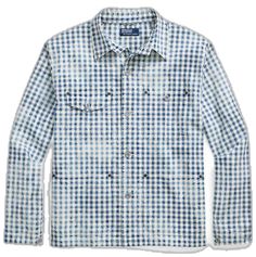 Casual Pre-washed Cotton Outerwear, Collared Cotton Outerwear In Washed Blue, Collared Washed Blue Cotton Outerwear, Rugged Cotton Pre-washed Shirt, Washed Blue Cotton Shacket With Pockets, Rugged Pre-washed Cotton Shirt, Unstructured Collared Cotton Shacket, Unstructured Cotton Collared Shacket, Unstructured Long Sleeve Cotton Shacket