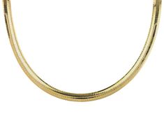 Moda Al Massimo™ 18k yellow gold over bronze necklace. Measures approximately 18 inches in length by 5/16 inches in width and has a lobster claw clasp. 14k Gold Necklace With Gold Clasp, Gold Herringbone Necklace With Lobster Clasp For Formal Occasions, Formal Gold Herringbone Necklace With Lobster Clasp, Classic Gold Plated Necklace, Classic Gold Necklace With Gold Clasp, Classic Yellow Gold Necklace With Gold Clasp, Yellow Gold Chain Necklace With Gold Clasp As Gift, Elegant Yellow Gold Herringbone Necklace With Lobster Clasp, Yellow Gold Necklace With Gold Clasp