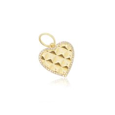 This effortless heart-shaped charm makes any chain your favorite!14K Yellow Gold1 Studded Gold Heart Round Brilliant White Diamonds at 0.335 Carats Total WeightMeasuring: 12 x 15 millimeters - 0.47 x 0.59 inch // Heart Halo, Silver Cat Pendant, Cat Pendant Necklace, Heart Shaped Pendant Necklace, Bff Necklaces, Sterling Silver Cat, Friendship Necklaces, Diamond Charm, Heart Shape Pendant