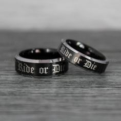 IMG_8608 Classic Black Engraved Promise Ring, Classic Black Jewelry For Wedding, Elegant Black Wedding Bands, Black Adjustable Engraved Promise Ring, Black Engraved Promise Ring, Black Engraved Ring For Promise, Adjustable Black Couple Rings For Gift, Adjustable Black Couple Rings For Promise, Black Engraved Ring For Anniversary