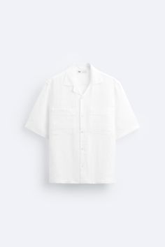 100% LINEN SHIRT Short Sleeve Shirt With Lapel Collar For Summer, Summer Short Sleeve Shirt With Lapel Collar And Placket, Summer Short Sleeve Shirt With Pockets And Lapel Collar, Summer Short Sleeve Shirt With Lapel Collar And Pockets, Summer Short Sleeve Shirt With Lapel Collar, White Short Sleeve Shirt With Pockets And Spread Collar, White Short Sleeve Shirt With Spread Collar And Pockets, White Short Sleeve Shirt With Patch Pockets, Zara Linen Collared Shirt