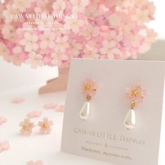 - Please read the full description below - Sakura earrings -  with acrylic pearl drop or with glass beads Sakura drop or stud. * Dear repeat customers, The size and the shape of the white acrylic pearls has been changed slightly. As of 14,APR,2024 ( Please refer to the pictures ) I am trying to capture the colours of the items as best as possible,  however, colours may vary slightly due to lighting conditions. -------------------------------------------------------------------------------------- Sakura Earrings, Diy Crafts Pencil Case, Gold And Pearl Earrings, Earrings Bride, Pearl Drop Earrings Gold, Bridal Jewelery, Cherry Blossom Flower, Pink Sakura, Lotus Earrings