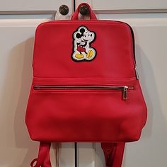 Red Disney Mickey Mouse Backpack; New Never Used But Without Tags Mickey Mouse Backpack, Red Disney, Disney Bags, Disney Handbags, Disney Bag, Disney Mickey Mouse, Disney Mickey, Bag Lady, Backpacks