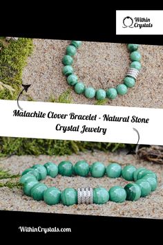 Elevate your style with our stunning Malachite Clover Bracelet 🍀 Handcrafted with genuine malachite stones, this bracelet brings balance and protection. Perfect for everyday wear or special occasions. Shop now! #malachite #crystalbracelet #cloverbracelet Malachite Bracelet, Clover Bracelet, Malachite Stone, Stone Crystal, Nature Bracelets, Original Gift, Bright Green, Crystal Bracelets, Crystal Jewelry