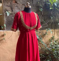 Hand embroidered Anarkali  / red anarkali suit set / white anarkali dupatta USA / Indian anarkali/ Indian dresses/ voggish / red anarkali dress          Looking for a perfect indian dress/anarkali/suit sets that are trendy, unique and easy to carry !! yess, You are at the right place. we carry such versatile pieces of anarkalis and suit sets that really let you stand out in any occassion !!      featuring this beautiful red anarkali with hand embroidered on body  and sleeves that can be paired w Traditional Drape Red Anarkali Set With Dabka Work, Red Anarkali Traditional Wear For Festive Occasions, Red Anarkali Set For Festive Season, Red Unstitched Chanderi Anarkali Set, Red Anarkali Sharara With Zari Work, Red Semi-stitched Anarkali Set For Festive Occasions, Red Anarkali Set For Navratri With Traditional Drape, Red Sharara With Zari Work, Red Anarkali Sharara For Festive Occasions