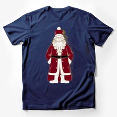 Vintage Santa Claus T-Shirt, Classic Christmas Santa Graphic Tee, Holiday Festive Apparel for Adults Male T-Shirt Custom graphic T-Shirt.Customize your color