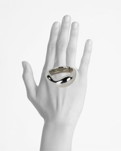 Modern accent ring with an organic shape. Cloud ring takes inspiration from Anish Kapoor's famous Cloudgate sculpture. Cloud ring effortlessly wraps around the finger. The hard metal renders itself fluid and subdued through the organic curves of the Cloud ring. Sterling Silver comes with two finishes; POLISHED AND MATT.Wrapped in plastic-free & recycled packaging. Cloud Ring, Silver Cloud, Hard Metal, Modern Accents, The Cloud, Recycled Packaging, Organic Shapes, Art And Architecture, Plastic Free