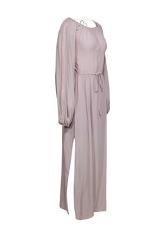 Make a boho statement with this minimalistic maxi dress from Joslin! This breezy frock is made with a lightweight silk that will have you feeling like a total boho queen when you rock this on a fall day spent at your local winery. Pair this with an espadrille or light bootie for an easy and light fall ensemble! Size S Shell: 100% Silk Contrast: 100% Cotton Lining: 100% Viscose Dual tie-up closure Straight silhouette Scoop neckline Long sleeves Drawstring waist Bust 32" Waist 22" Shoulder to hem Light Fall, Boho Queen, Tan Silk, French Girl Chic, Chic Shop, Silk Maxi, Fall Day, Buy Shoes Online, Silk Maxi Dress