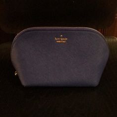 Like New Kate Spade Makeup Bag - Never Used! Great For Travel Or As An Insert In A Larger Tote. Non-Smoking Home. Chic Blue Pouch For Daily Use, Kate Spade Travel Bags With Zipper Pouch, Blue Kate Spade Bag For Errands, Kate Spade Zipper Pouch For Everyday Use, Elegant Kate Spade Travel Coin Purse, Blue Cosmetic Bag With Removable Pouch For Travel, Blue Zipper Pouch For Travel, Elegant Kate Spade Rectangular Coin Purse, Kate Spade Everyday Zipper Pouch Bag