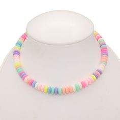 Carnival Cotton Candy, Rainbow Cotton Candy, Circus Animal Cookie, Candy Rainbow, Candy Bracelet, Candy Necklace, Candy Necklaces, Candy Jewelry, Kawaii Jewelry