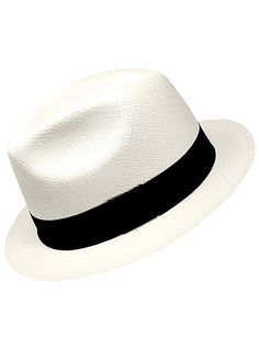 Brand: Gamboa Color: WhiteBrim: 4 cm. (1 1/2")Grade (Woven): 3 - 4 learn more Sweatband: Cotton Twill, 3 cm. (1.18") Crown: 11 cm. (4 3/10") Hat Grade: SubFine Description: Handmade in Cuenca city in Ecuador. This PanamÃ¡ Borsalino hat for men has a delicate and consistent weave form. STYLE & COMFORT: Really suitable for travel, outdoor activities (gardening, golf, trekking, etc.) and events (weddings, sport events, etc.) as the sweat absorbing headband inside the hat, will keep your head fresh Classic White Adjustable Boater Hat, Classic White Boater Hat With Curved Brim, Classic White Hat With Short Brim, White Short Brim Fedora In Toquilla Straw, Classic White Fedora Sun Hat, White Toquilla Straw Fedora With Short Brim, Classic White Flat Brim Panama Hat, Classic White Panama Hat With Flat Brim, Classic White Panama Fedora Hat