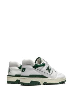 New Balance x Aimé Leon Dore 550 "Green" Sneakers - Farfetch Leon Dore, Aime Leon Dore, Green Sneakers, Green Leather, Top Shoes, Golden Goose Sneaker, Sneakers White, Design Logo, White Green