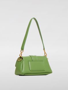 Shoulder Bag JACQUEMUS Woman color Green Bag Jacquemus, Green Shoulder Bag, Women Crossbody Bag, Italian Fashion Designers, Green Bag, Italian Fashion, Woman Colour, Flap Pocket, Shoulder Bag Women