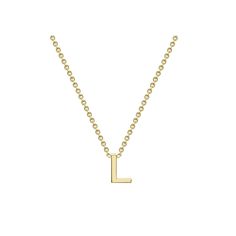 Letter 'L' Necklace in 9K Gold 43cm/17' L Necklace, Secret Santa Gift Ideas, Large Necklace, Engagement Ring Box, Velvet Interiors, Long Drop Earrings, Letter L, Secret Santa Gift, Some Text