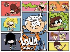 the loud house cartoon characters are depicted in this comic book cover art print by person