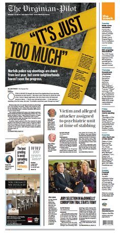 the front page of a newspaper with yellow tape on it