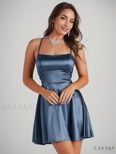 Lasaky - Sleeveless Strappy Sexy Cocktail Evening Dress Satin Skater Dress, Glitter Prom Dresses, Winter Dance, Spring Formal, New Heels, Short Summer Dresses, Sequin Prom Dresses, Elegante Casual, Cocktail Evening Dresses