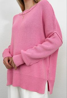 knit sweater top, boat neck sweater, knit sweater, oversized sweater, fall sweater, fall fashion, fall outfit inspo, outfit inspo 2023, fall outfit, winter fashion, winter outfits, winter sweater, ootd, ootn, travel outfit, rose sweater, going out outfit, everyday outfit, date night outfit, online shopping, Christmas outfit, clothing brand, online clothing store, cotton sweater, aesthetic fashion, holiday fashion, ribbed knit sweater, trendy fashion, sweater outfit inspo, sweater, pink sweater Oversized Pink Layering Sweater, Oversized Pink Sweater For Layering, Pink Crew Neck Knit Top For Layering, Pink Cotton Sweater For Layering, Pink Chunky Knit Sweater For Layering, Outfit Inspo Sweater, Color Fits, Rose Sweater, Boatneck Sweater