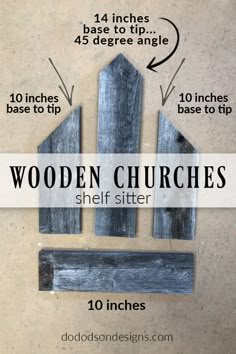 wooden church sign with instructions to make it look like they have been made out of wood