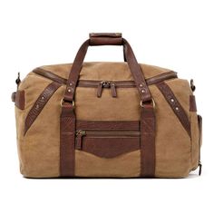 Campaign Waxed Canvas Medium Duffle Bag | Mission Mercantile Waxed Canvas Duffle Bag, Wet Socks, Canvas Duffle Bag, Leather Industry, Handmade Boot, Leather Duffle Bag, Leather Duffle, Waxed Canvas, Overnight Bag