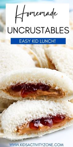 homemade uncrustables are easy to make and delicious for lunch or dessert