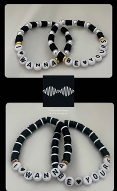 "artic monkeys \"i wanna be yours\" matching clay beaded bracelets!  (also sold separately, dm me)  -perfect for couples and gifting! -bracelets are made with a stretchy elastic string to ensure a perfect fit - all are roughly the same size, but if you have a preference please let me know  -comes with extras 💕 feel free to contact me with any questions or concerns!" Hello Kitty And Friends Bracelets, Couple Bracelets Clay Beads, Cute Matching Bead Bracelets, Beaded Best Friend Bracelets, Cute Bracelets For Couples, Matching Clay Bracelet Ideas, Matching Rubber Band Bracelets, Arctic Monkeys Matching Bracelet, Couples Bracelets Beads