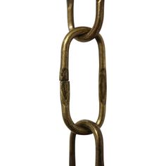 a large metal chain is shown against a white background