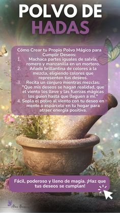 Polvo Mágico para Cumplir Deseos: Cómo Crear tu Propia Magia Money Oil Recipe, Mother Birthday Quotes, Chakra Mantra, Witch Powers, Good Luck Spells, Luck Spells