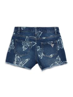 Denim Butterfly, Butterfly Shorts, Sale Store, Girls Denim, Kids Sale, Handbag Shoes, Accessories Store, Butterfly Print, Active Wear For Women