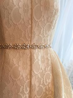 Pearl and Ivory Crystal Embellished Vintage Inspired Jeweled | Etsy Gold Embellished Sashes For Wedding, Gold Embellished Wedding Sash, Elegant Cream Wedding Dress For Ceremony, Elegant Gold Bridal Accessories With Sashes, Elegant Wedding Dress For Ceremony, Elegant Off White Dress For Reception, Elegant Embellished Sashes For Party, Elegant Gold Bridal Belt For Reception, Elegant Satin Bridal Accessories For Wedding