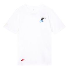 Nike AS Men's Nike Sportswear Tee Club ESSENTIALS White DJ1569-100 (Embroidery/Round Neck/Short Sleeve) Sports T-shirt With Embroidered Logo, White Embroidered Logo Top Athleisure, White Athleisure Top With Embroidered Logo, White Sportswear T-shirt With Three Stripes Branding, White T-shirt With Three Stripes For Sports Season, White T-shirt With Three Stripes Branding For Sports Season, Casual Sports T-shirt With Embroidered Graphics, Casual T-shirt With Embroidered Logo For Sports Season, White T-shirt With Three Stripes Branding