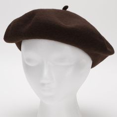 PaintWear Artist Beret, Chocolate Brown (Wool) This 100% wool beret is wonderful way to keep warm with style. Featuring soft wool in a classic beret design complete with center top tassel. One size fits most—16 cm size Made of 100% wool Stylish accessory for any artist Classic Beret For Winter, Classic Winter Beret One Size, Classic Winter Beret, Brown Wool Beret For Fall, Classic Brown Beret For Fall, Classic Wool Beret For Fall, Classic Beret For Fall, One Size, Brown One Size Beret For Winter, One Size Brown Beret For Winter