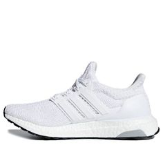 The Adidas UltraBoost W is a versatile sneaker that can be dressed up or down. The Primeknit upper provides a comfortable, sock-like fit that adapts to the shape of your foot. The lace closure and heel counter provide support, while the Boost technology in the midsole provides cushioning. The Continental rubber outsole provides durability and traction. The ‘Triple White’ colorway is a clean, classic look that can be worn with anything. Adidas Athleisure Sneakers With Athletic Fit, Comfortable Adidas Sneakers For Light Sports, Comfortable Adidas Running Shoes With Boost Midsole, Athleisure Adidas Running Shoes With Round Toe, Comfortable Adidas Breathable Running Shoes, Athleisure Adidas Running Shoes With Logo, Comfortable Adidas Running Sneakers, Comfortable Running Shoes With Boost Midsole For Streetwear, Comfortable Breathable Adidas Running Shoes