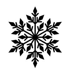 a black and white snowflake on a white background