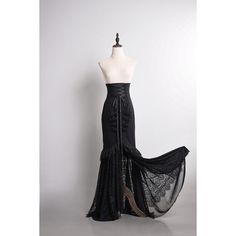 An item with an overwhelming presence and a dramatic, dark atmosphere. A lace-up blouse richly decorated with lace embroidery and frills, a long mermaid skirt with a corset at the waist and lace embroidery at the hem. 
 
 What is included in your order 
 
 Blouse 
 
 Long skirt 
 
 
 
 Size 
 
 S size
 
 Blouse
 
 Length: 58cm 
 Bust: 84cm 
 Waist: 66cm 
 
 
 Long skirt
 
 Total length: 110cm 
 Waist: 66cm 
 Hip: 88cm 
 
 
 
 
 M size
 
 Blouse 
 
 Length: 58cm 
 Bust: 88cm 
 Waist: 70cm 
 
 Lon Lace Evening Dress With Mermaid Hem, Lace Mermaid Hem Evening Dress, Lace Mermaid Dress With Fitted Bodice, Evening Lace Fishtail Dress, Long Lace Evening Skirt, Long Lace Skirt For Evening, Evening Long Lace Skirt, Floor-length Lace Mermaid Dress With Fitted Bodice, Elegant Fitted Skirt With Lace Patchwork