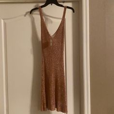 Free People Shimmer/Sexy Pink/Rose Slinky Dress. Metallic Feel & Sexy Brand New W Tags . Lightly See Thru. Wear It W A Black Slip Or Sexy Black Bra And Slip Skirt. Can Fit A Larger Small Or Medium. Blue Boho Dress, Wrap Shirt Dress, Solid Midi Dress, Nye Dress, Slinky Dress, Buy List, Trapeze Dress, Slip Skirt, Cotton Midi Dress