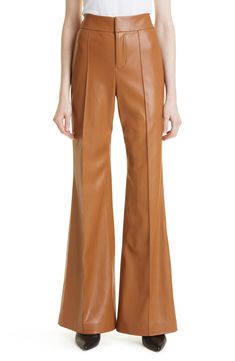 Alice + Olivia Dylan High Waist Wide Leg Faux Leather Pants | Nordstrom Faux Leather Wide Leg Pants For Fall, Faux Leather Wide-leg Pants For Fall, Fall Wide-leg Faux Leather Pants, Trendy Wide-leg Faux Leather Pants, Trendy Faux Leather Wide-leg Pants, Chic High Waist Faux Leather Wide Leg Pants, Fall Wide Leg Faux Leather Pants, Leather Wide Leg Pants For Workwear In Fall, High Waist Faux Leather Wide Leg Pants