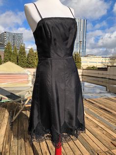 "Shell: 100% silk sheer shimmery voile or organza type. Fully lined in acetate. Size 2 (extra small/Small). Great condition. Side hidden zip. Measurements: pit to pit:17\" across waist:14\" across hip:19\"-20\" bottom hem sweep:28\"/56\" length from top of shoulder: 37.5\"-38.5\"" Formal Sheer Spaghetti Strap Dress, Fitted Evening Slip Dress Lined, Silk Slip Dress With Sweetheart Neckline For Cocktail, Elegant A-line Lined Slip Dress, Evening Dresses With Lace Trim In Organza, Fitted Silk Slip Dress With Spaghetti Straps, Fitted Sheer Slip Dress For Party, Silk Sleeveless Cocktail Slip Dress, Silk Sleeveless Slip Dress For Cocktail