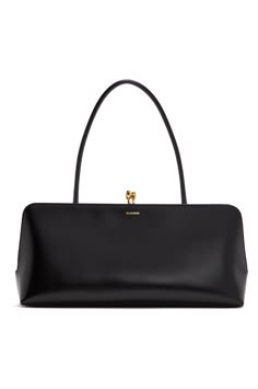 Jil Sander Goji Bag, Black Wealth, Jill Sander, Jil Sander Bag, Designer Shoulder Bag, Black Leather Bag, Favorite Handbags, Transparent Bag, Handbags Affordable