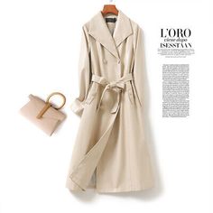 ad eBay - Autumn Women's Long Genuine Sheepskin Leather Jackets Tie Up Waist Windbreaker - Buy Now, click the link (eBay) Suede Trench Coat, Long Trench, Korean Casual, Long Trench Coat, Women Midi, Woolen Coat, Trench Coats Women, Leather Jackets, Women Long Sleeve