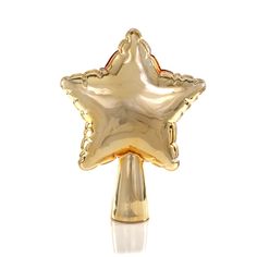 a gold star shaped object on a white background