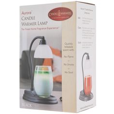 the candle warmer lamp is in its box