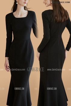 10% off now|Free shipping world-wide. Square Neckline Long Sleeved Mermaid Tea Length Dress at GemGrace. Click to learn our pro custom-made service for wedding dress, formal dress. View #WeddingGuestDresses for more ideas. Guest Dresses Cocktail, Best Wedding Guest Dresses, High Low Prom Dresses, Tea Length Dress, Purple Prom Dress, Tea Length Wedding Dress, Semi Formal Dresses, Bridal Party Dresses, Prom Dress Shopping